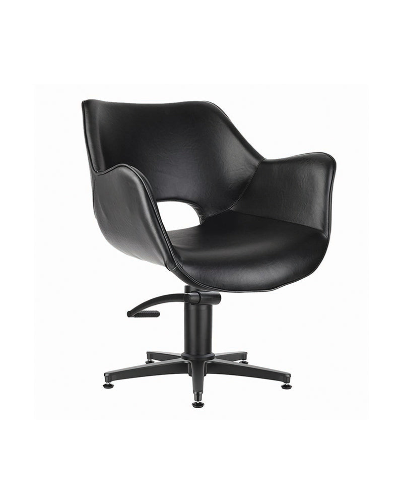 Chloe Black - Black hairdressing chair - Black cross foot